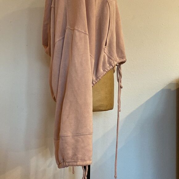 Free People Movement Ojai Crop pink Hoodie Womens Sz S/P excellent pre owned - Picture 3 of 10